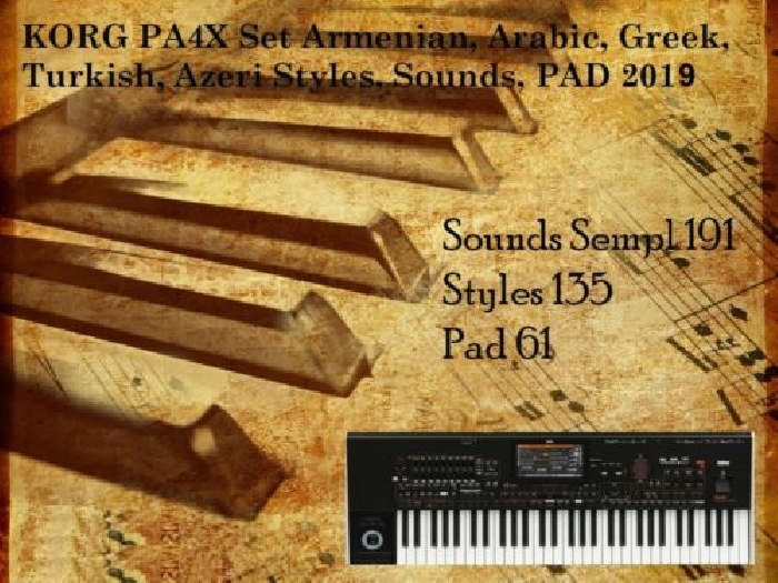 KORG PA4X SET Armenian, Arabic, Greek, Styles, Sounds, PAD + Bonus