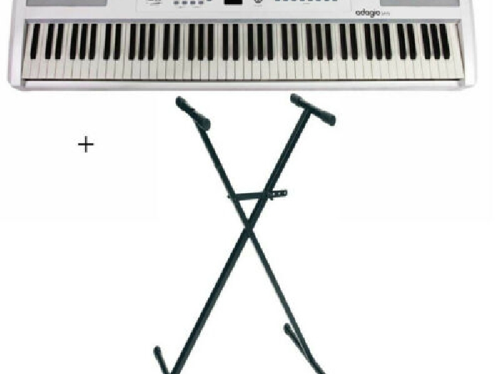 Pack Adagio SP75WH - Piano numérique 88 touches + stand en X - Blanc mat