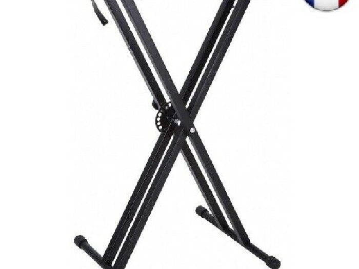 SOULONG Support de Clavier Double Embase Forme X Amovible avec Pieds