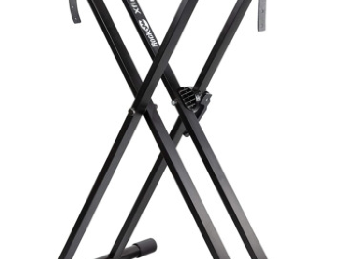 Support Clavier Pré-Assemblé Double Embase Rockjam Xfinity Sangles Sécurité