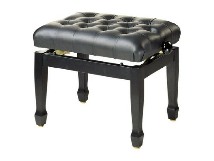 Banquette de piano concert Stagg PB85 noir verni pelotte cuir noir