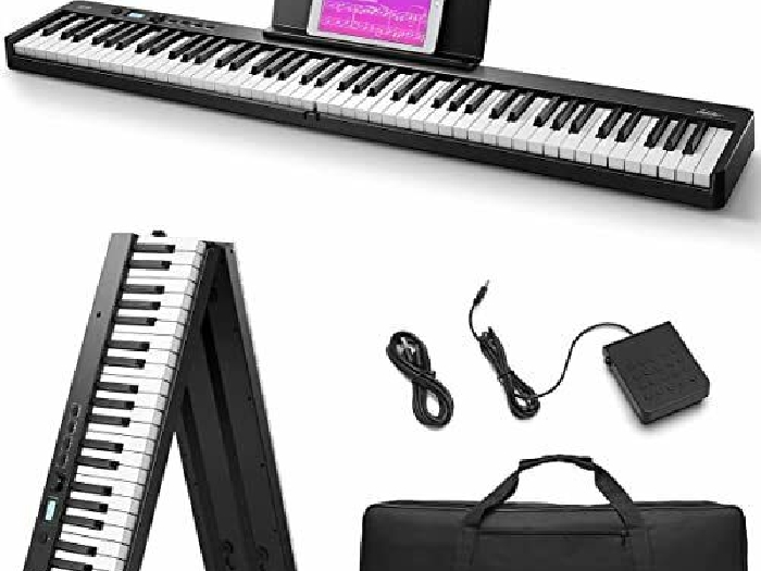 Eastar Piano Électroniques Pliable, Clavier Semi-lourd Pleine Taille 88 Touches,