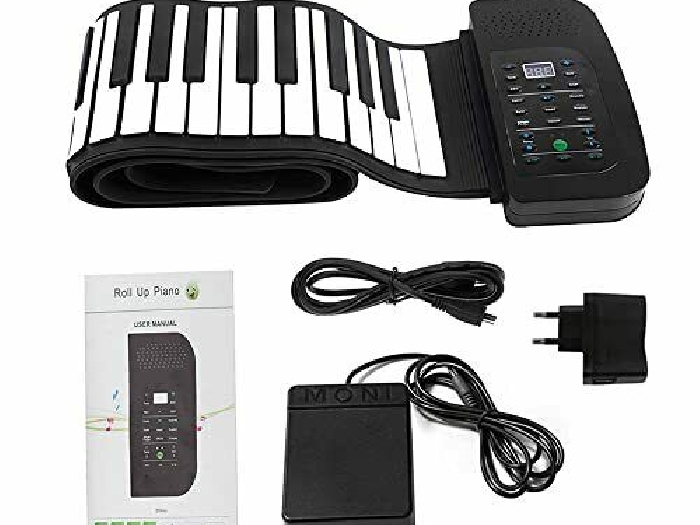 Sasuori Piano 88 Touches Flexible Up en silicone Rouleau Clavier Pliable