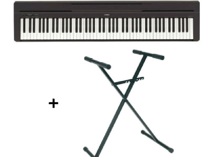 Pack Piano numérique Yamaha P45 noir + Stand en X - 88 touches