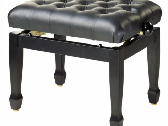 Stagg PB85 BKP SBK - Banquette piano de concert, noir brillant, pelote en skaï