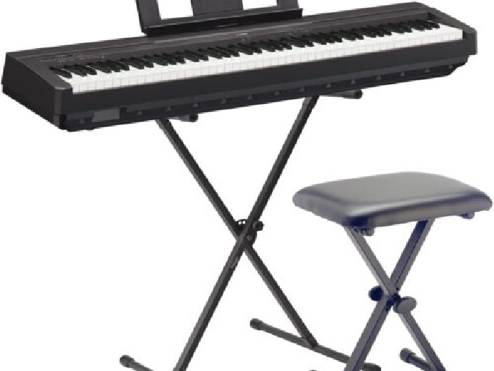 PACK YAMAHA P-45 PIANO NUMERIQUE PORTABLE NOIR BANQUETTE SUPPORT 
