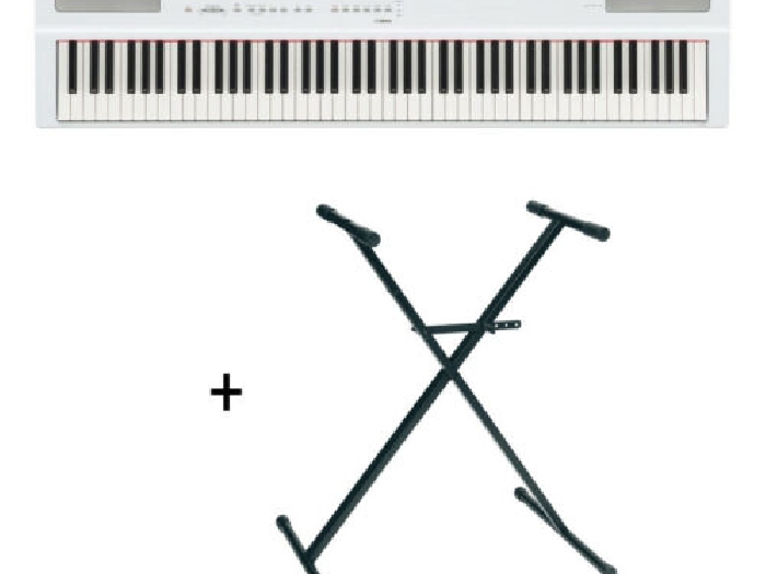 Pack Yamaha P125 blanc - Piano numérique - 88 touches + support en X