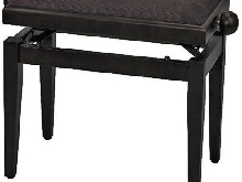 Gewa Banquette pour Piano De Luxe Noyer Foncé Mat et Assise Brune
