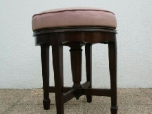 Tabouret piano bois sculpté Joseph Fitter britannia works antique stool 19eme