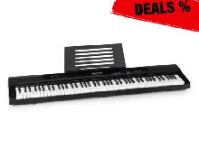 Piano électrique USB  clavier 61 touches lumineuses écran LCD avec support Noir
