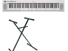 Pack Yamaha NP-32 blanc - Piano numérique 76 touches + stand en X