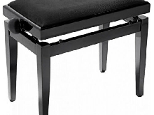 Stagg PB05 -Banquette Piano Noir mat velours noir