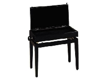 Banquette Piano avec porte partition Stagg PB55 noir brillant pelotte velours n
