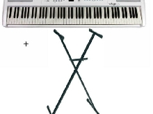Pack Adagio SP75WH - Piano numérique 88 notes + stand en X - Blanc mat