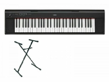 Pack Yamaha Piano numérique NP-12 noir + stand en X
