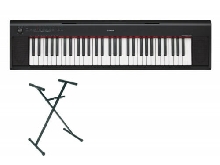 Pack Yamaha Piano numérique NP-12 noir + stand en X