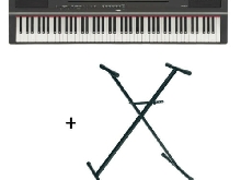 Pack Yamaha P125 noir - Piano numérique - 88 touches + stand en X