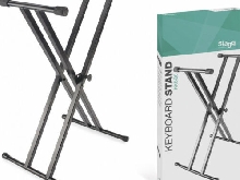 Stagg KXSQ6 - Support en'' X'' - clavier, double embase - Soudé
