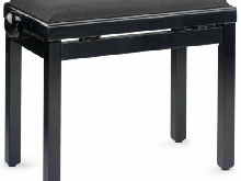Banquette Piano Stagg PB39 noir brillant velours noir
