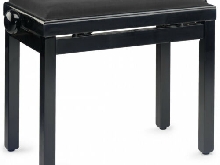 Banquette Piano Stagg PB39 Noir brillant velours lisse noir