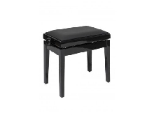 Stagg PBH 390 BKP SBK - Banquette de piano, hydraulique, noir mat avec pelote e