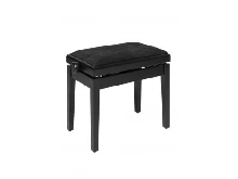 Stagg PBH 390 BKM VBK - Banquette de piano, hydraulique, noir mat avec pelote e