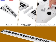 Piano Numérique Portable 88 Touches avec Fonction Bluetooth Filtres Clavier Élec