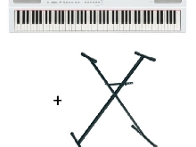Pack Yamaha P125 blanc - Piano numérique - 88 touches + support en X