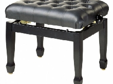 Stagg PB85 BKP SBK - Banquette piano de concert, noir brillant, pelote en skaï
