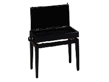 Banquette Piano avec porte partition Stagg PB55 noir mat pelotte velours noir