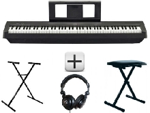 PACK YAMAHA P-45 PIANO NUMERIQUE PORTABLE NOIR BANQUETTE SUPPORT CASQUE