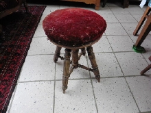 tabouret de piano ancien en bois  avec vis réglable Napoleon III