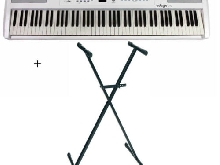 Pack Adagio SP75WH - Piano numérique 88 touches + stand en X - Blanc mat