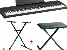 Pack Korg B2 noir - Piano numérique 88 touches + Stand en X + banquette